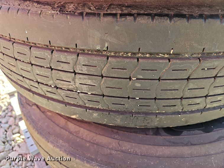 image for item NJ9891 (4) 295/75R22.5 tires and wheels