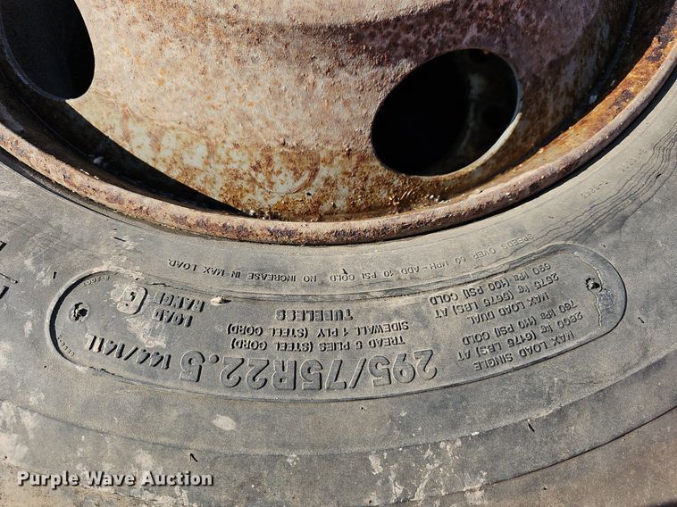 image for item NJ9891 (4) 295/75R22.5 tires and wheels