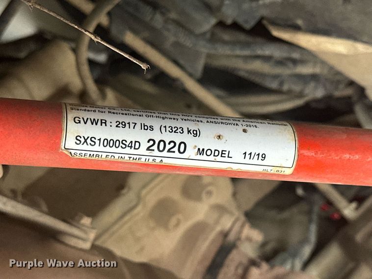 image for item NP9684 2020 Honda Talon 1000X4  utility vehicle