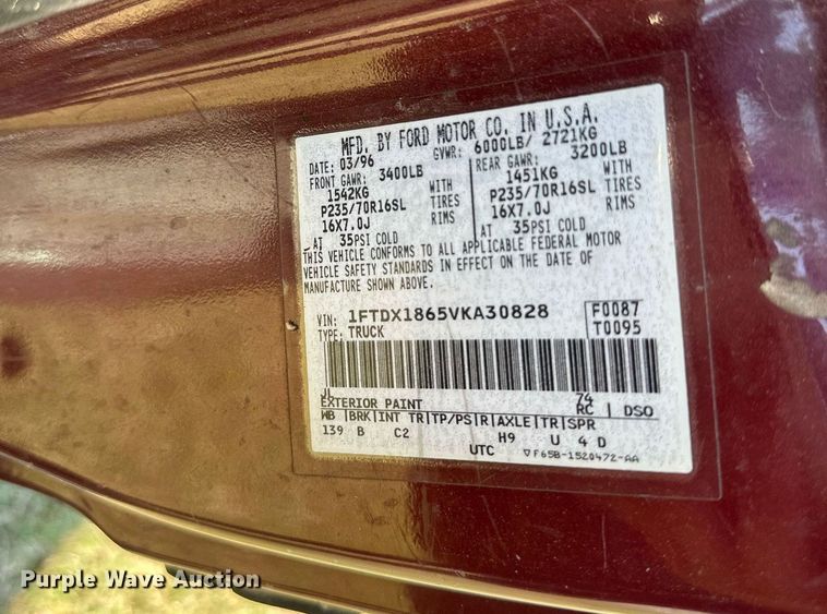 image for item NQ9325 1997 Ford F150  SuperCab pickup truck