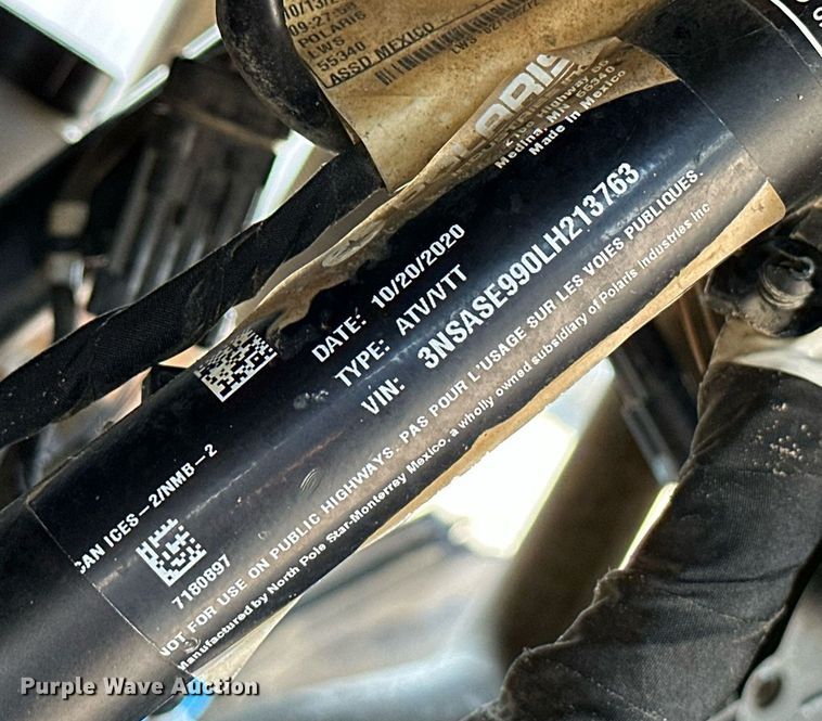 image for item NQ9347 2020 Polaris RZR 1000  utility vehicle