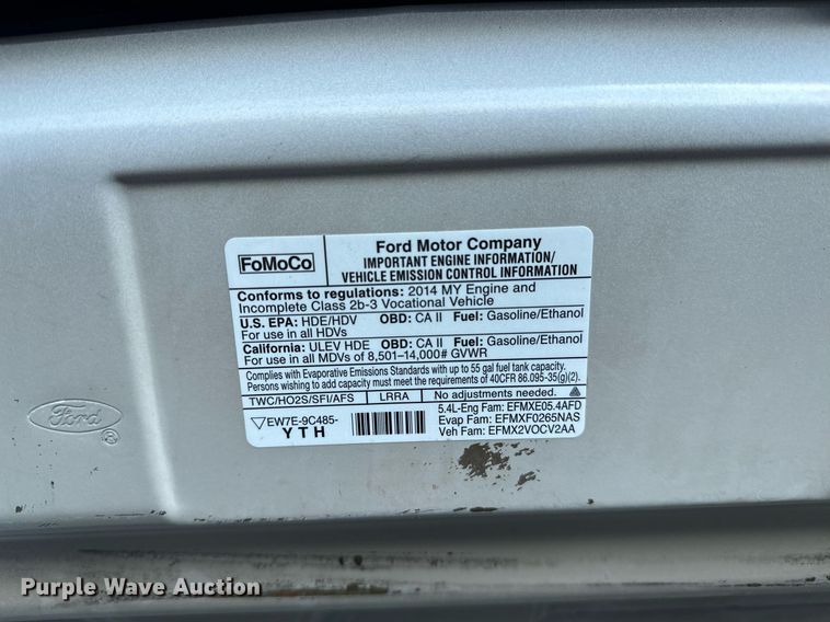 image for item NQ9357 2014 Ford E350 Super Duty  box truck