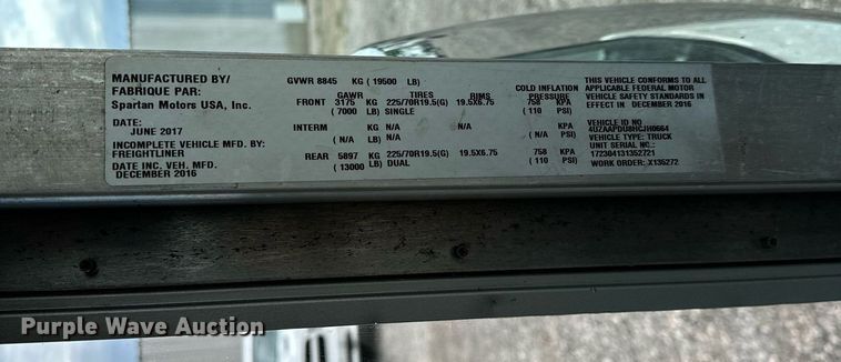 image for item NQ9406 2017 Freightliner MT45  refrigerated delivery truck