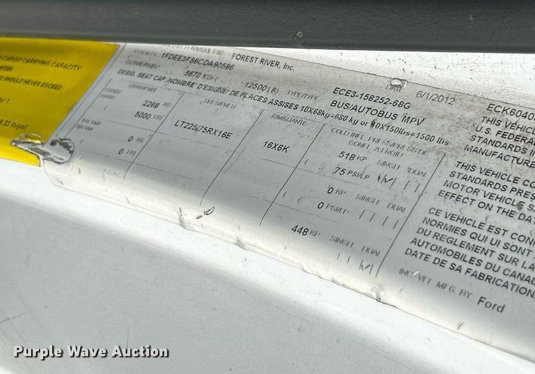 image for item NQ9837 2012 Elkhart  shuttle bus