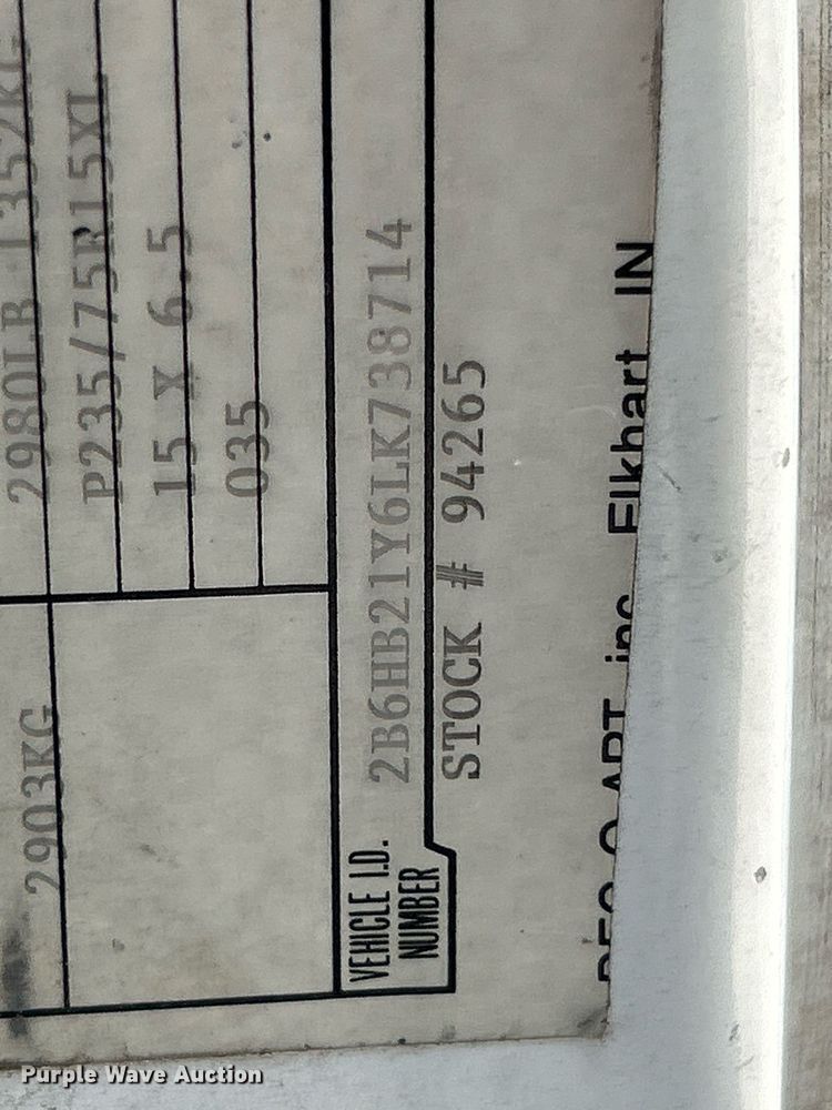 image for item NQ9844 1990 Dodge Ram  RV