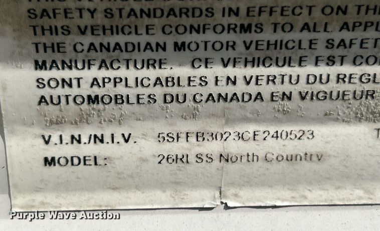 image for item NQ9848 2012 Heartland Northcountry  camper