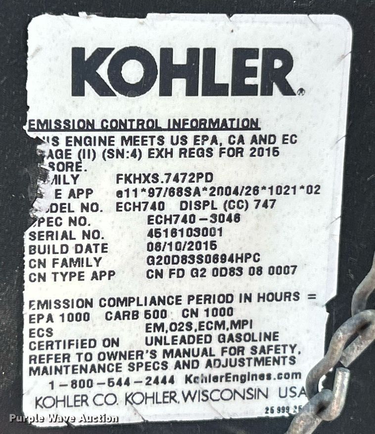 image for item NQ9896 2015 Vermeer BC700XL  wood chipper