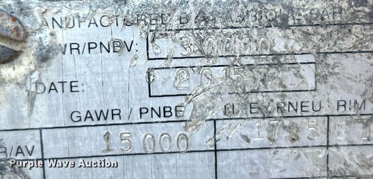 image for item NQ9897 2015 Belshe FB30  equipment trailer