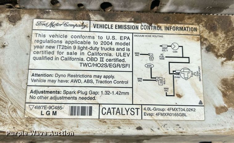 image for item NQ9921 2004 Ford Ranger  SuperCab pickup truck