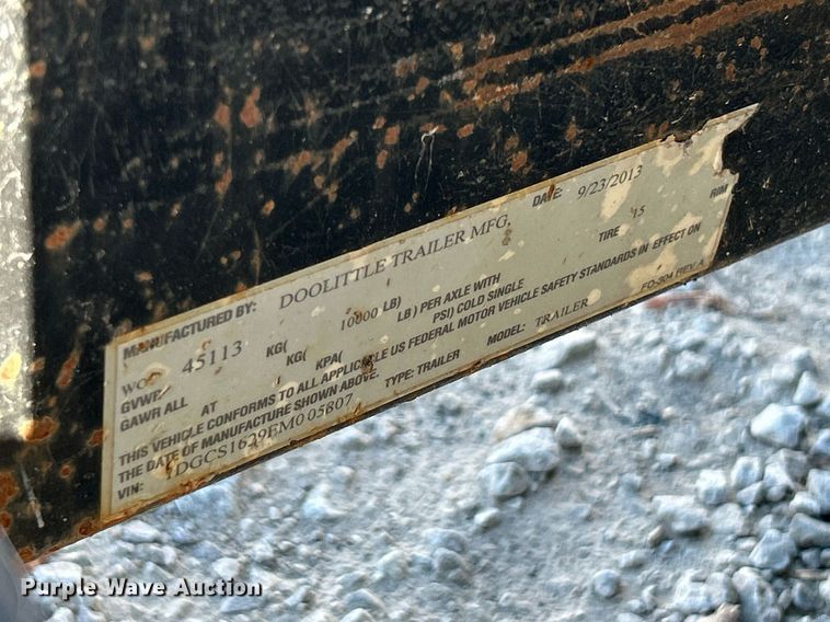 image for item NQ9924 2014 Doolittle FD-304  enclosed cargo trailer