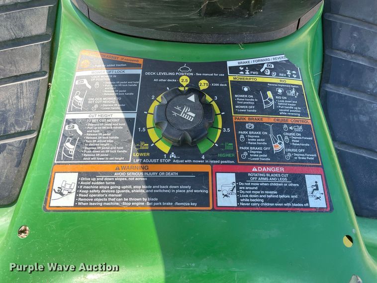 image for item NX9850 John Deere X304  lawn mower