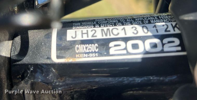 image for item OA9001 2002 Honda Rebel  motorcycle