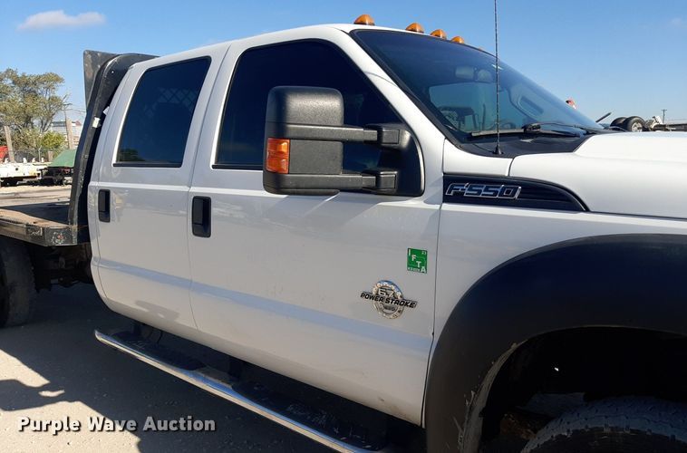 image for item OF9526 2014 Ford F550 Super Duty  Crew Cab flatbed truck