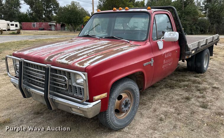 image for item OK9005 1982 Chevrolet C30 Custom Deluxe  flatbed pickup truck