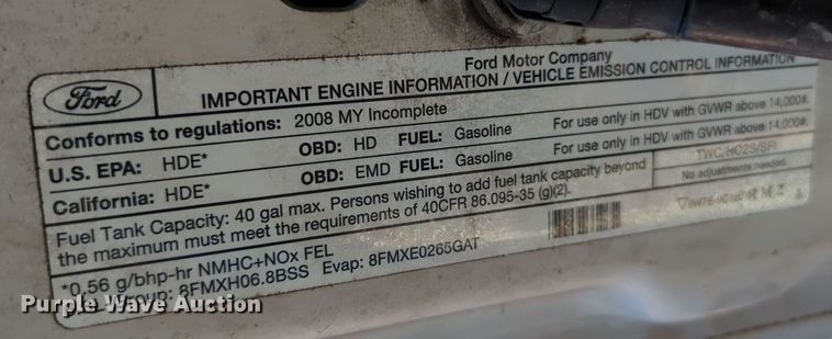 image for item OL9035 2008 Ford F450 Super Duty  utility / service truck