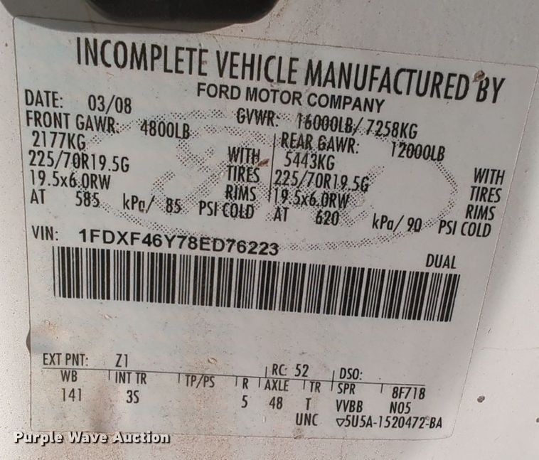 image for item OL9035 2008 Ford F450 Super Duty  utility / service truck