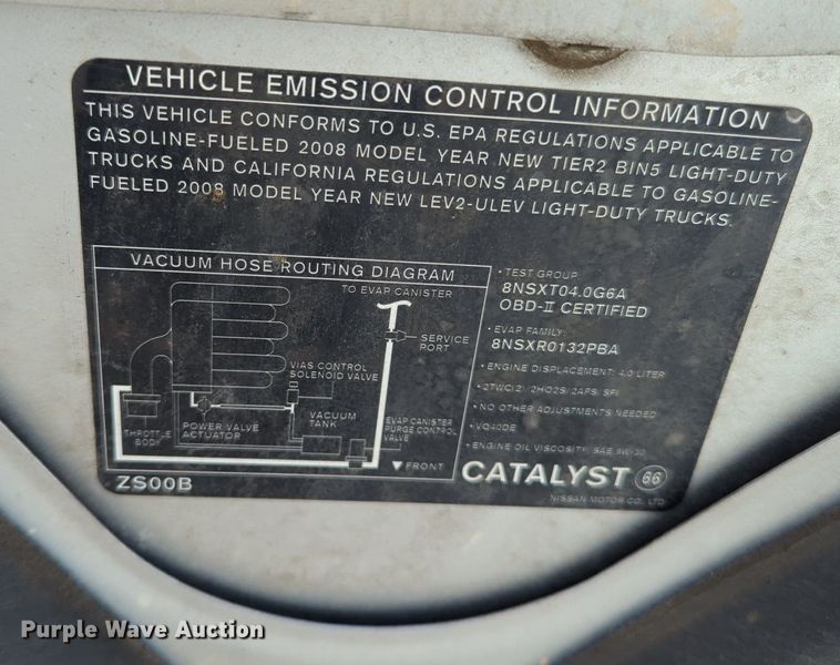 image for item OL9038 2008 Nissan Frontier  Crew Cab pickup truck