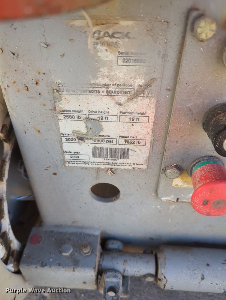 image for item OL9042 2008 Sky Jack SJIII-3219  scissor lift