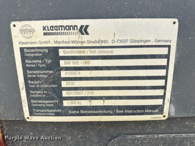 image for item DH1847 2010 Kleemann Mobirex MR110ZS EVO  crushing plant