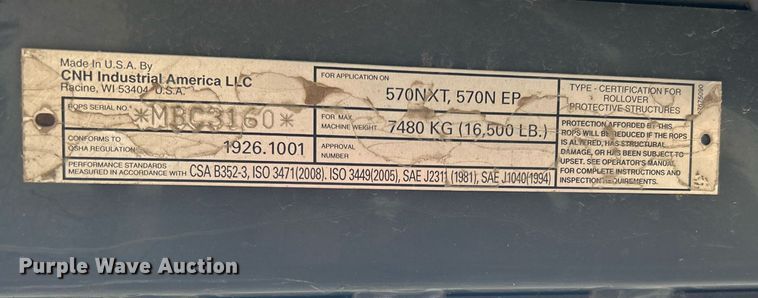 image for item DI7961 2017 Case 570N EP  landscape tractor