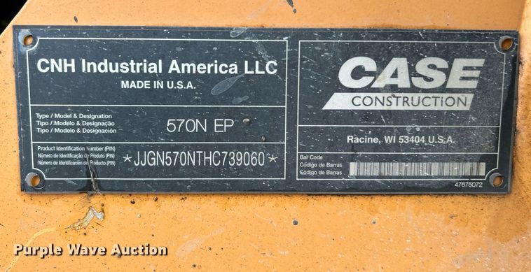 image for item DI7961 2017 Case 570N EP  landscape tractor
