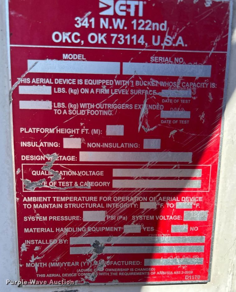 image for item DJ6351 2014 Dodge  Ram 5500HD bucket truck