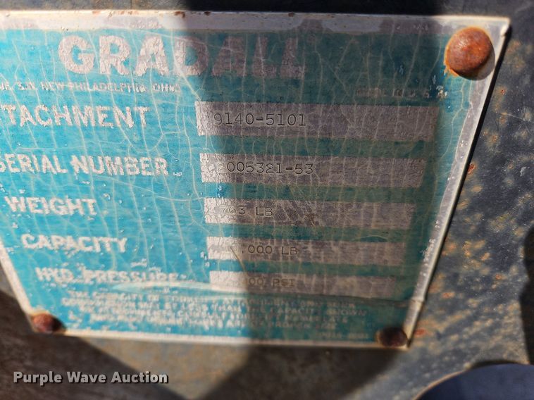 image for item DK1147 Gradall  forklift forks