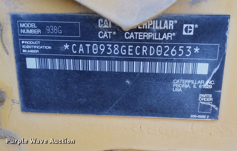 image for item DK8854 2008 Caterpillar 938G Series II  wheel loader