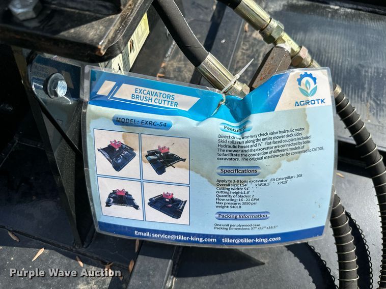 image for item DM6524 2023 Agrotk EXRC54  excavator brush cutter