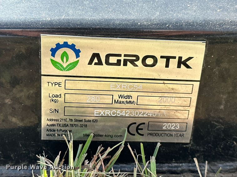 image for item DM6524 2023 Agrotk EXRC54  excavator brush cutter