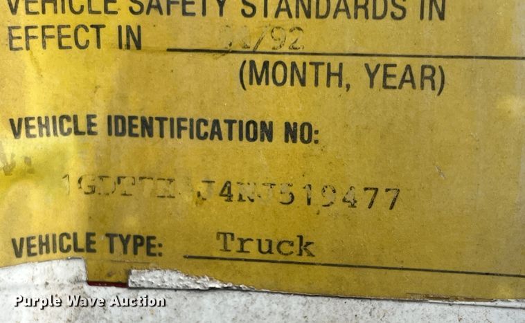 image for item DN3155 1992 GMC C6500  bucket truck