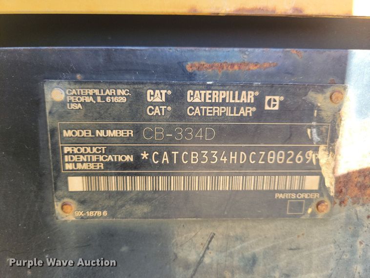 image for item DN4143 2004 Caterpillar CB-334D  double drum vibratory roller