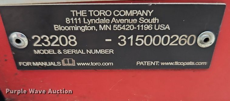 image for item DP2492 2015 Toro STX-26  stump grinder