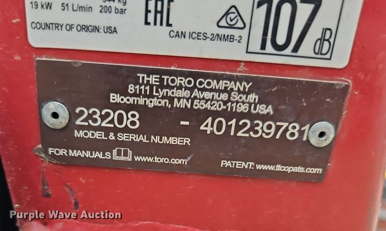 image for item DP2493 2012 Toro STX-26  stump grinder