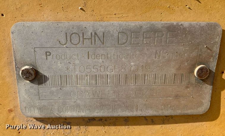 image for item DP8680 1995 John Deere 550G LGP Series IV  dozer