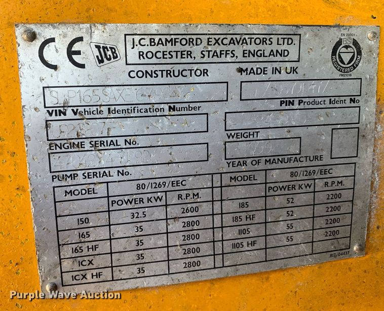 image for item DP8682 1999 JCB 165  skid steer loader