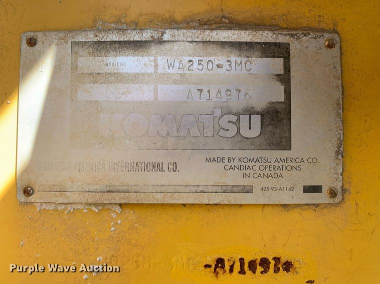 image for item DP8683 2002 Komatsu WA250-3MC  wheel loader