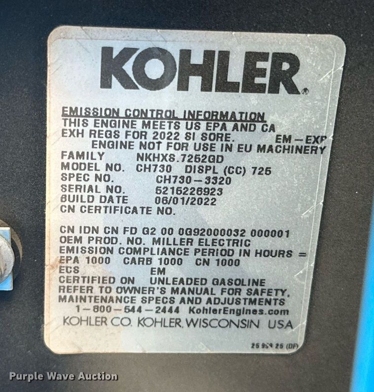 image for item DQ1452 Miller  welder/generator