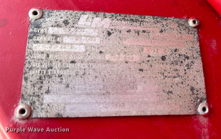 image for item DW2753 2001 L&M  end dump trailer