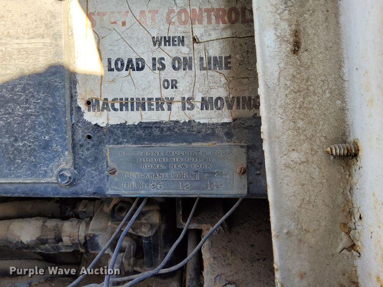 image for item DW2839 Pettibone MT25  crane