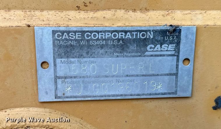 image for item DW2853 1996 Case 580 Super L  backhoe