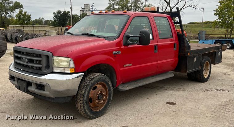 image for item DW2856 2003 Ford F450 Super Duty  Crew Cab flatbed truck
