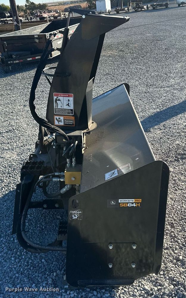 image for item IU9047 John Deere SB84H  skid steer snow blower