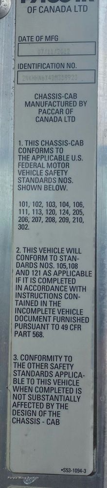 image for item KB9451 2013 Kenworth T370  utility / service truck