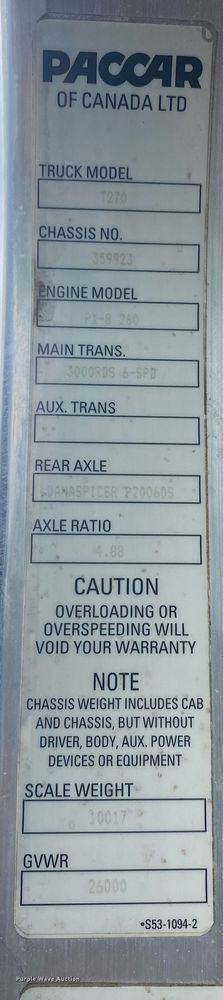 image for item KB9451 2013 Kenworth T370  utility / service truck