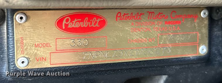 image for item KT9304 2001 Peterbilt 330  dump truck