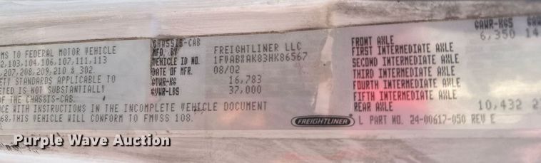 image for item KW9089 2003 Freightliner FL80  bucket truck