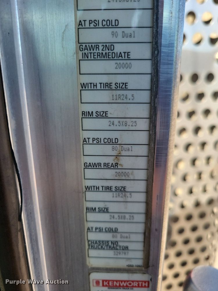 image for item LO9822 2012 Kenworth T800  dump truck