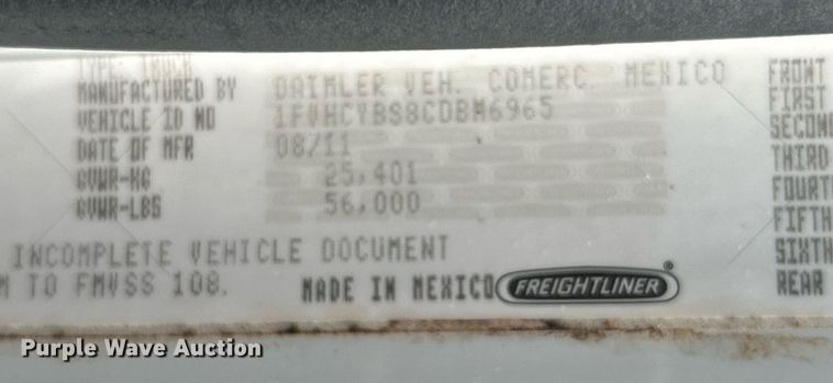 image for item LV9094 2012 Freightliner M2 Business Class  digger derrick truck