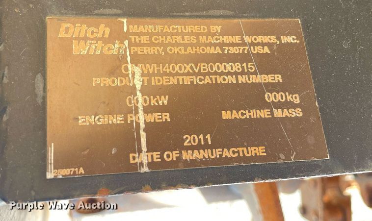 image for item LV9952 2012 Ditch Witch 410SX  trencher